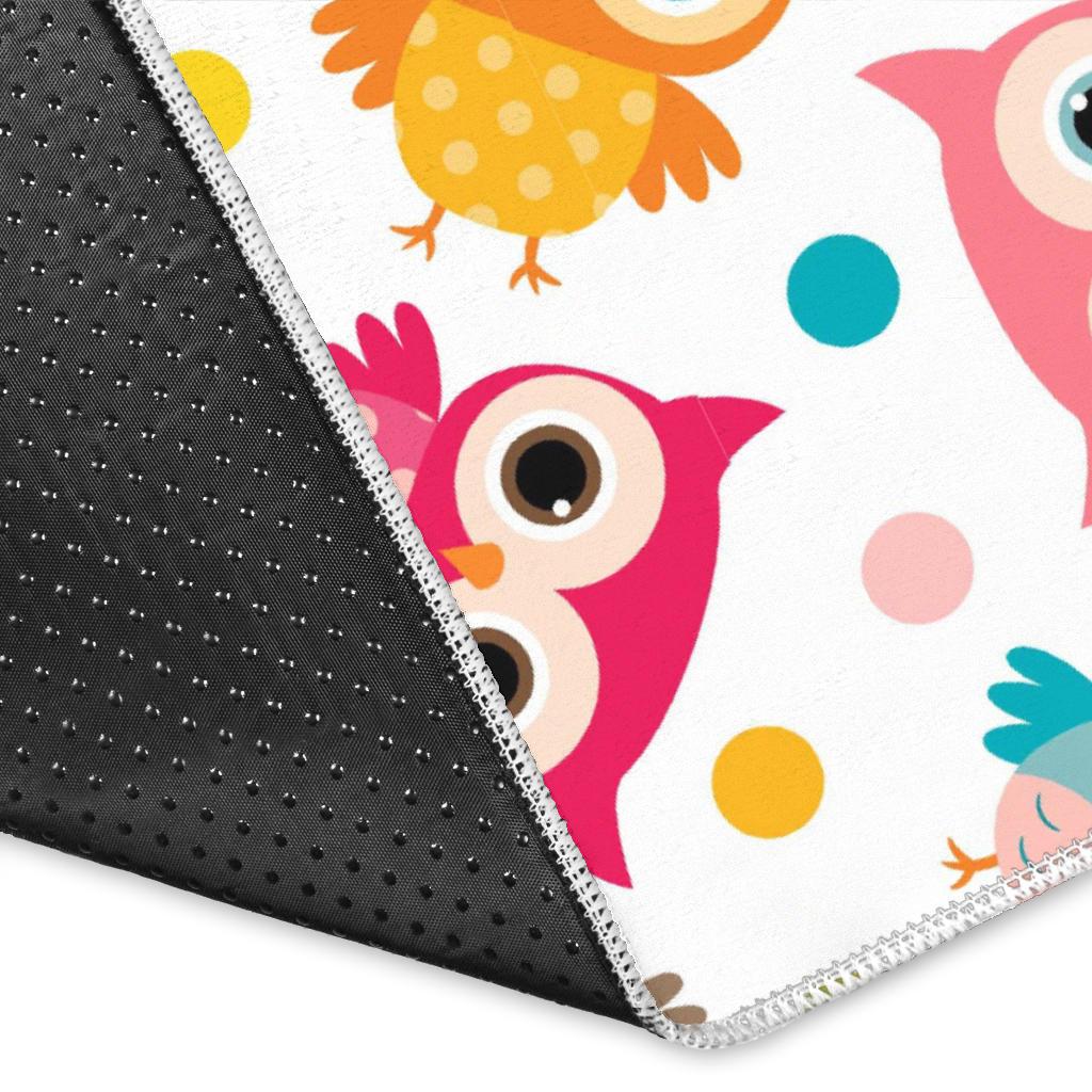 Color cute owl pattern Area Rug