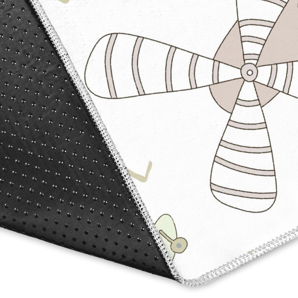 Windmill Pattern Background Area Rug