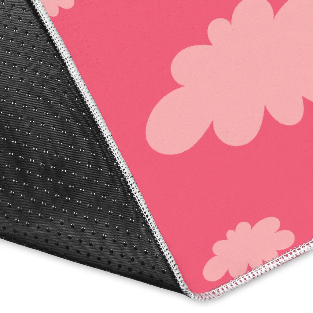 Cow Pattern Pink Background Area Rug