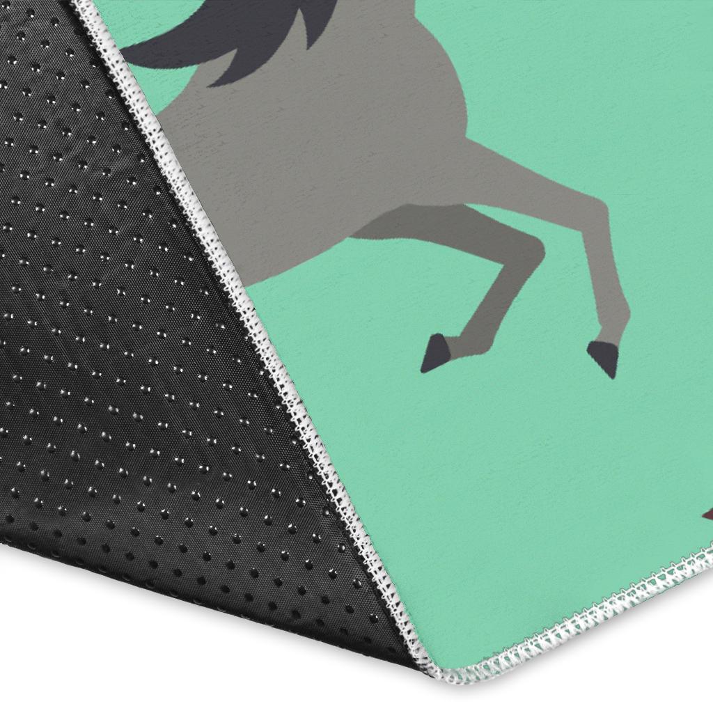 Colorful horses pattern Area Rug