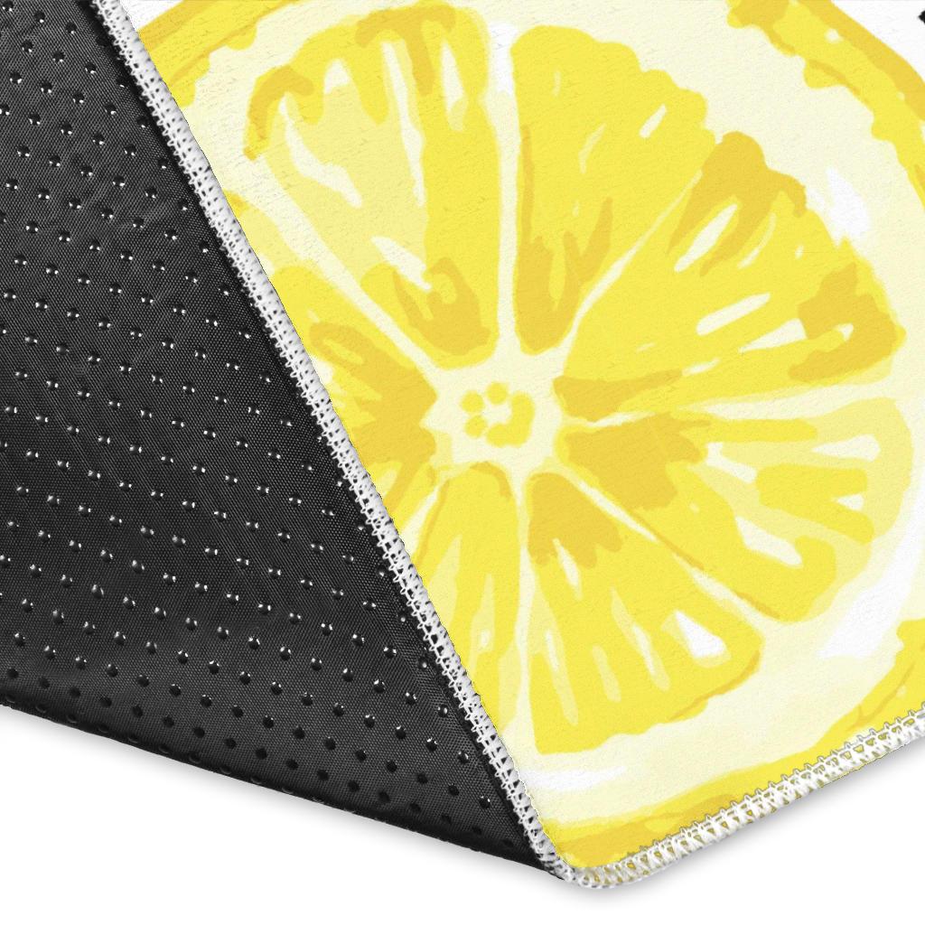 slice of lemon pattern Area Rug