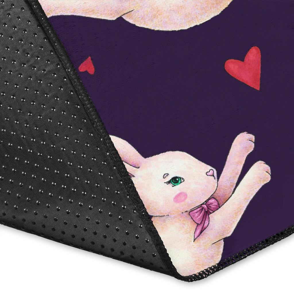 Rabbit Pattern Print Design RB016 Area Rugs