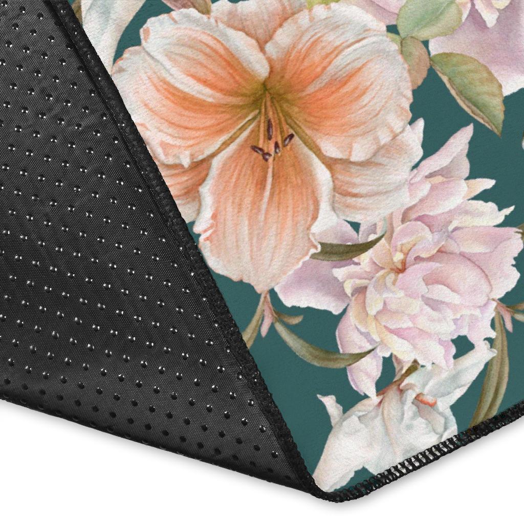 Iris Pattern Print Design IR01 Area Rugs