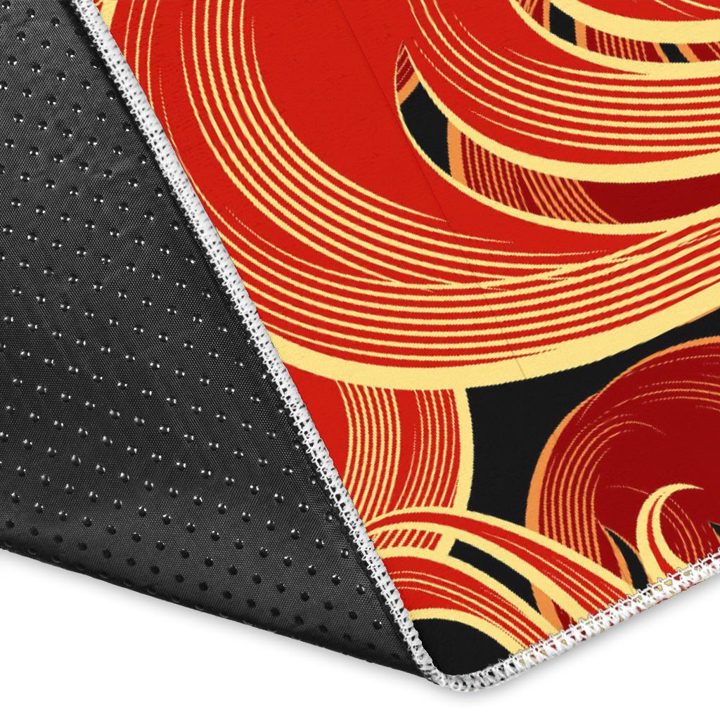 Fire flame pattern Area Rug