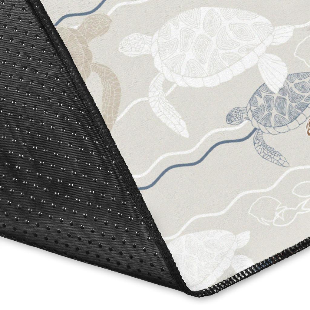 Sea Turtle Pattern Print Design T07 Area Rugs