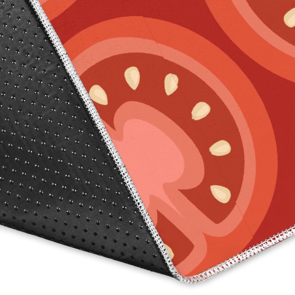 Sliced Tomato Pattern Area Rug