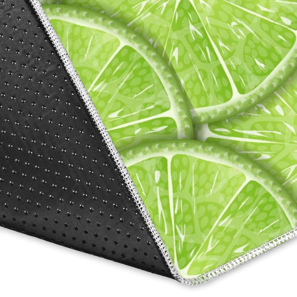 Slices of Lime pattern Area Rug