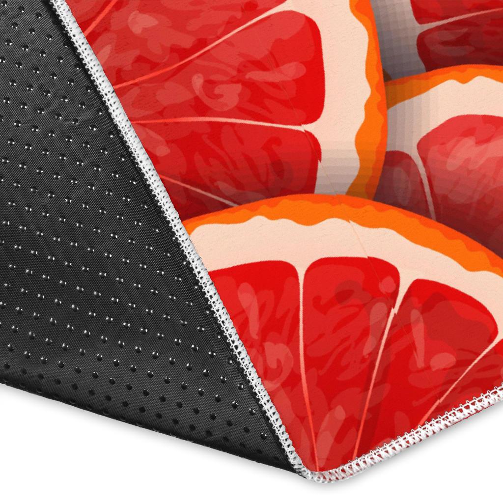 Sliced Grapefruit Pattern Background Area Rug