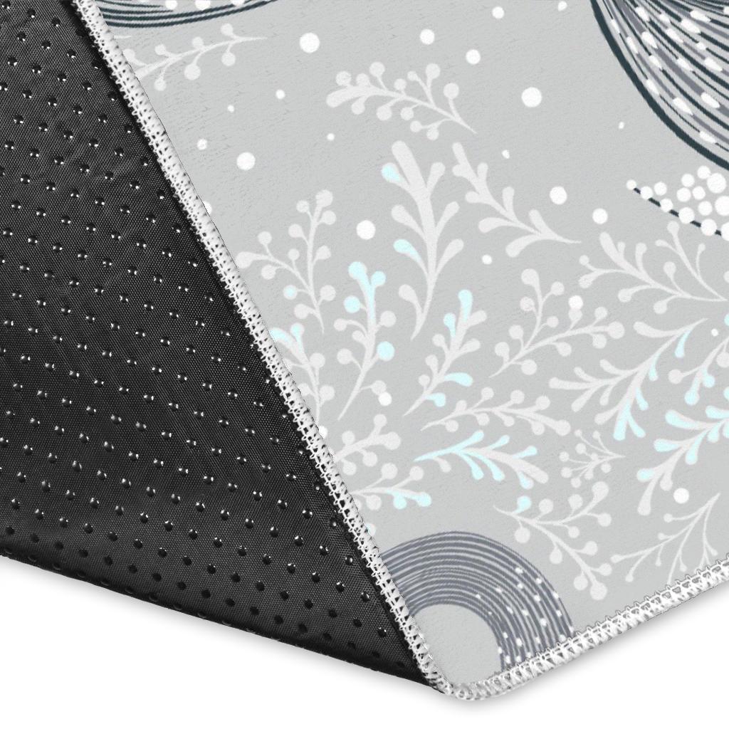 Swan Gray Pattern Area Rug