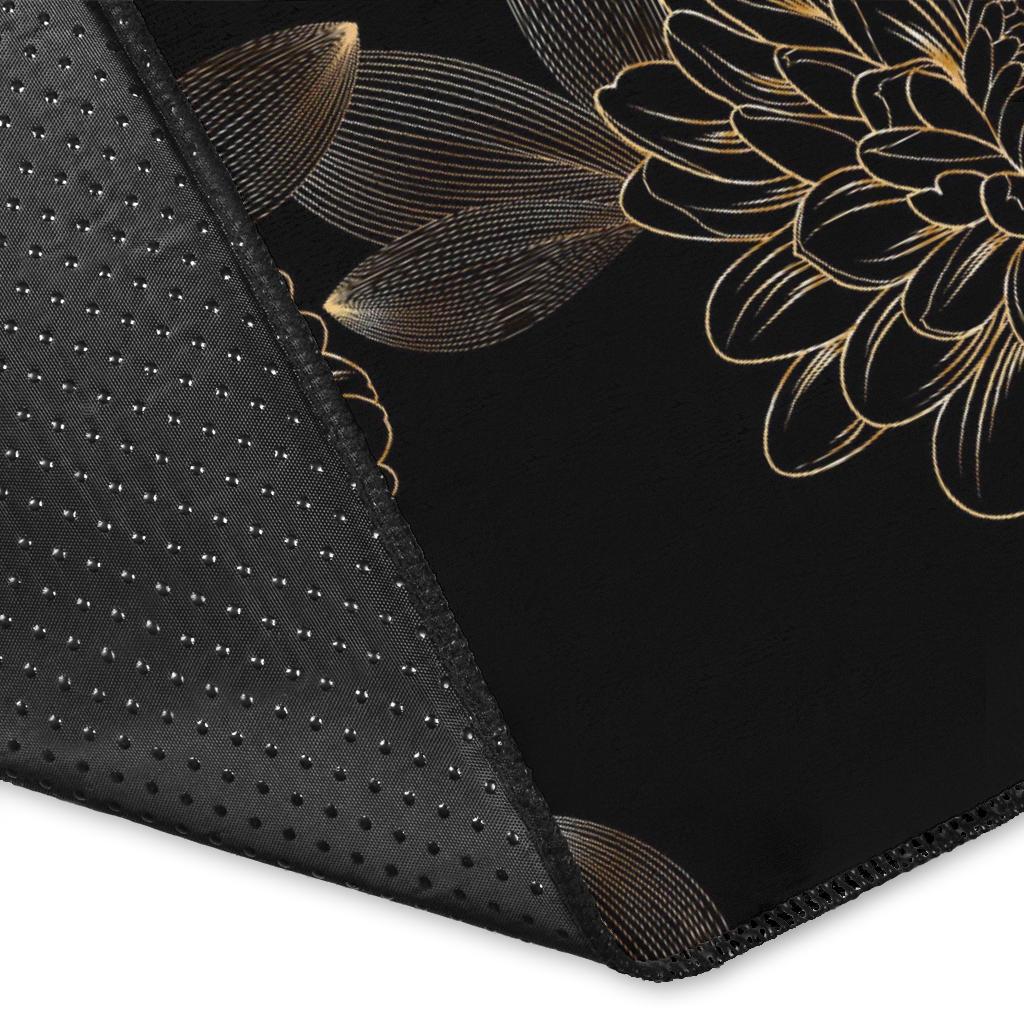 Dahlia Pattern Print Design DH04 Area Rugs