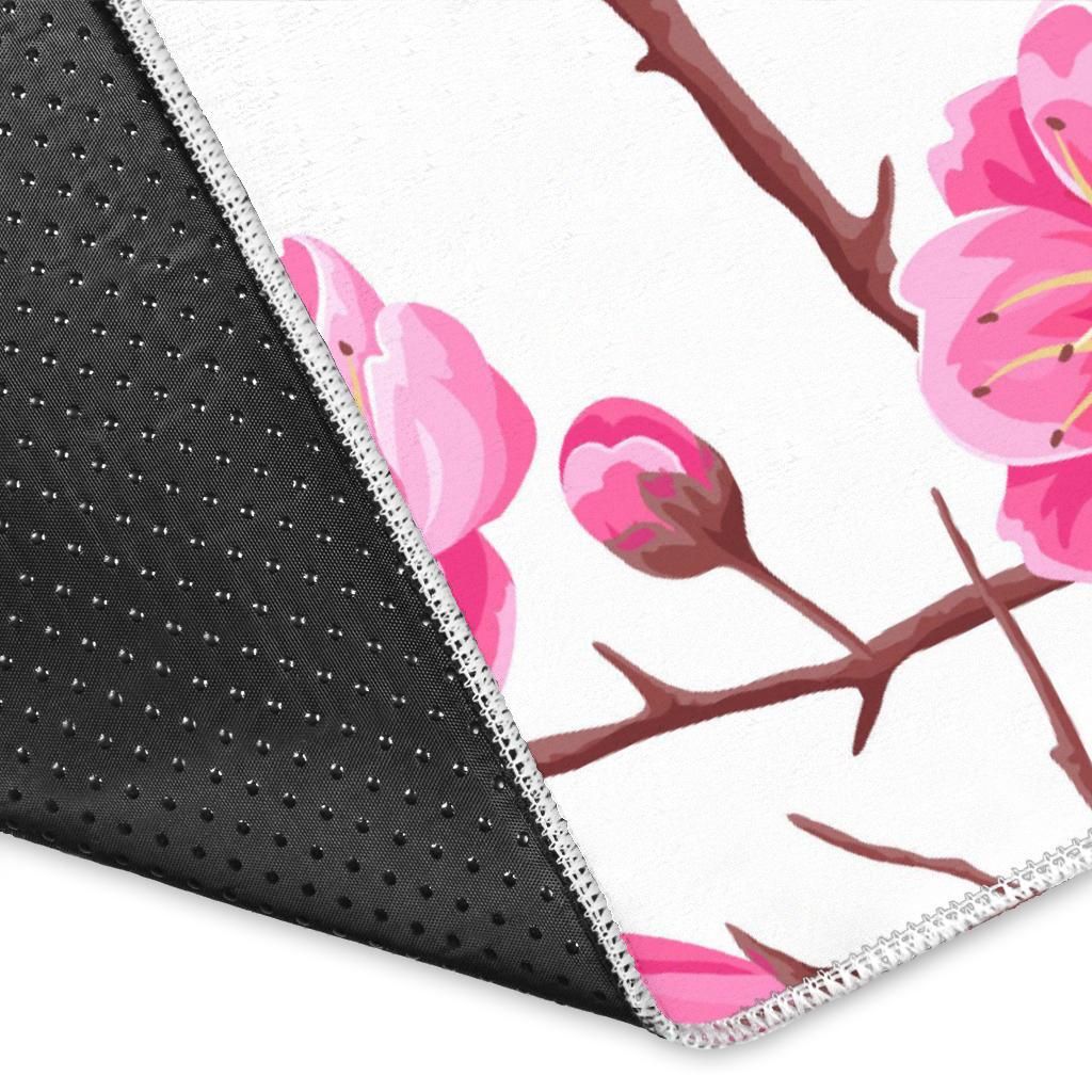 Pink Sakura Pattern Area Rug