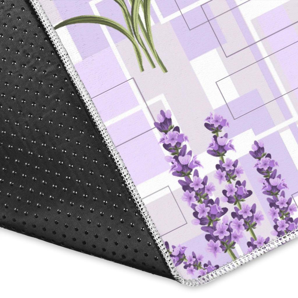 Lavender Pattern Theme Area Rug
