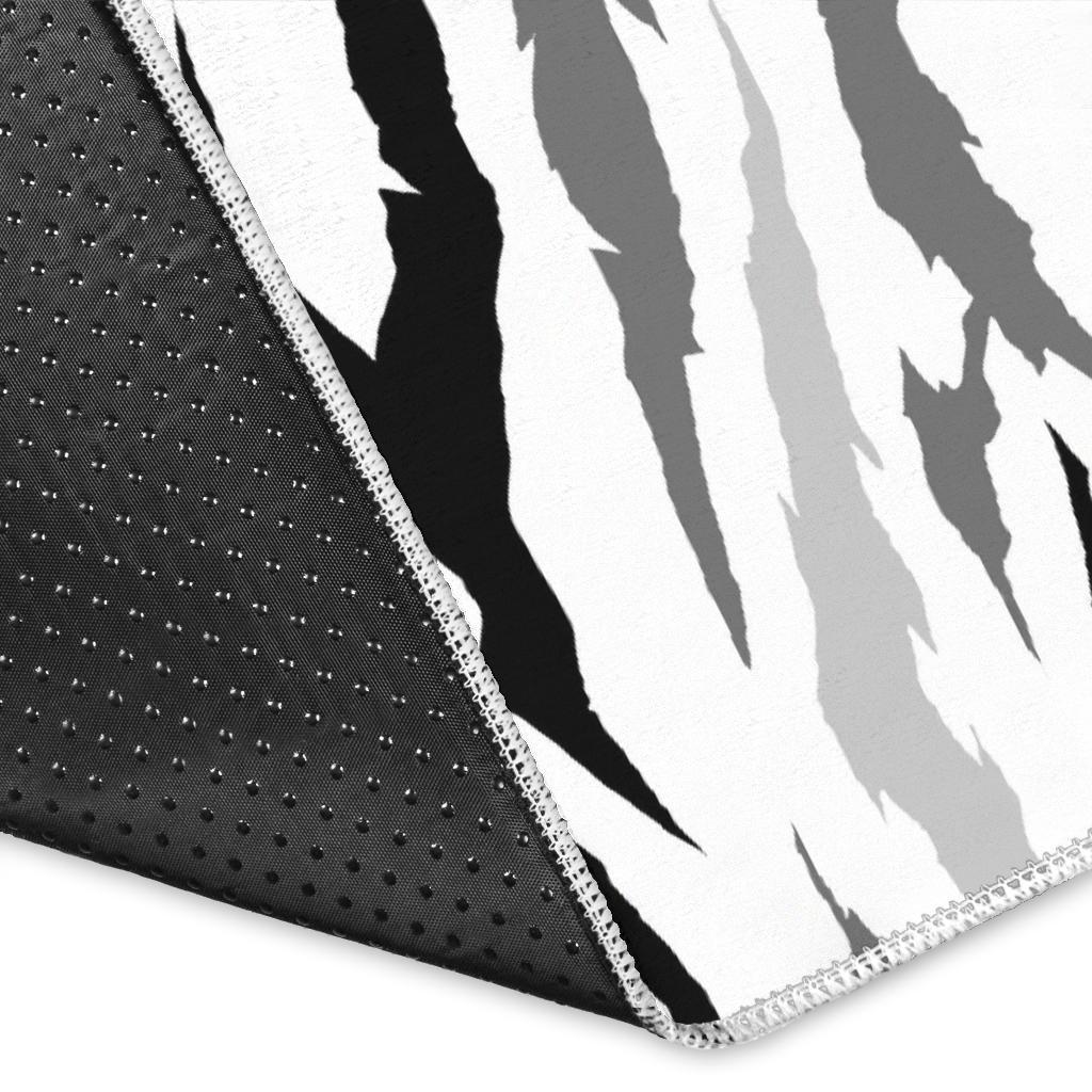 Gray Bengal Tiger Pattern Area Rug