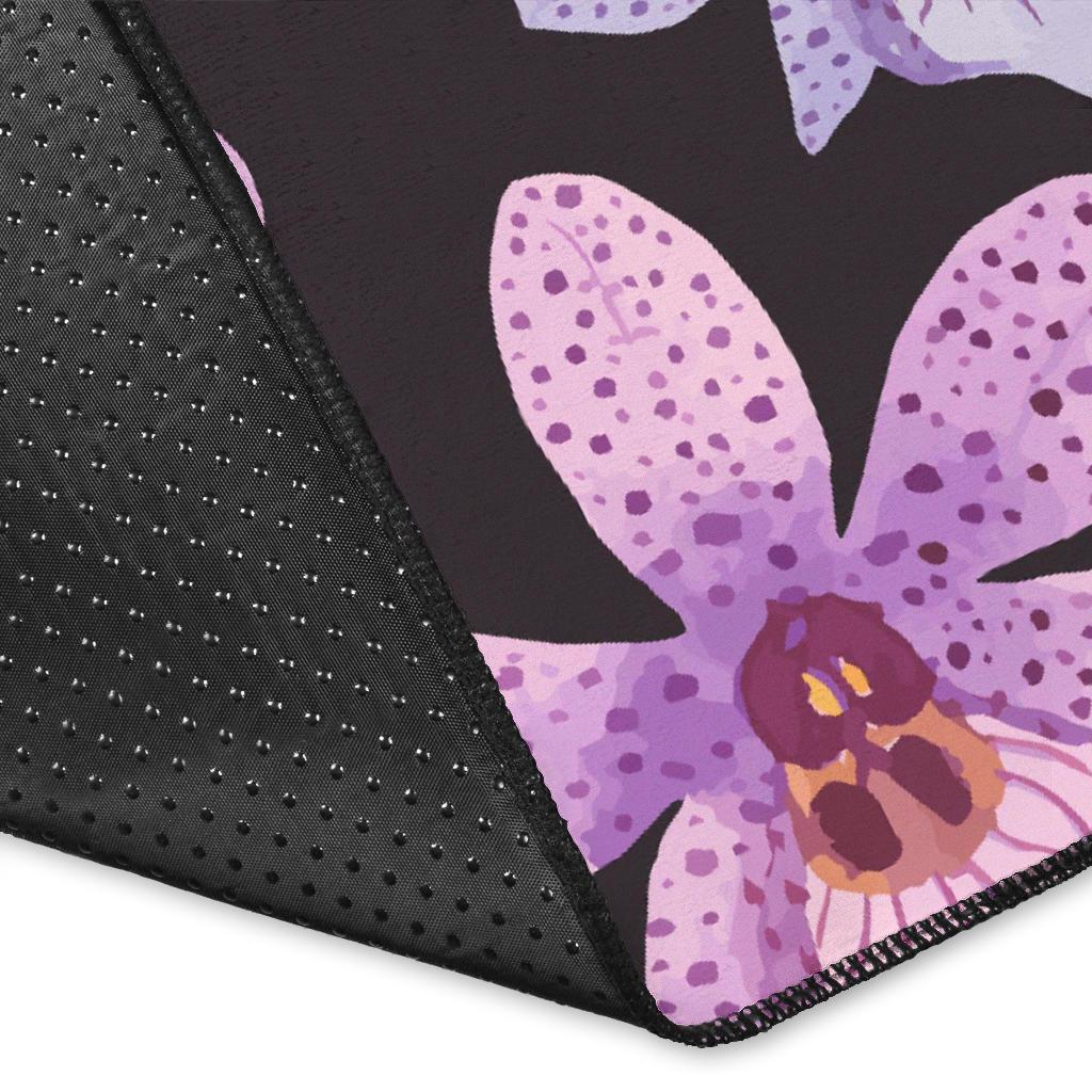 Orchid Pattern Print Design OR08 Area Rugs