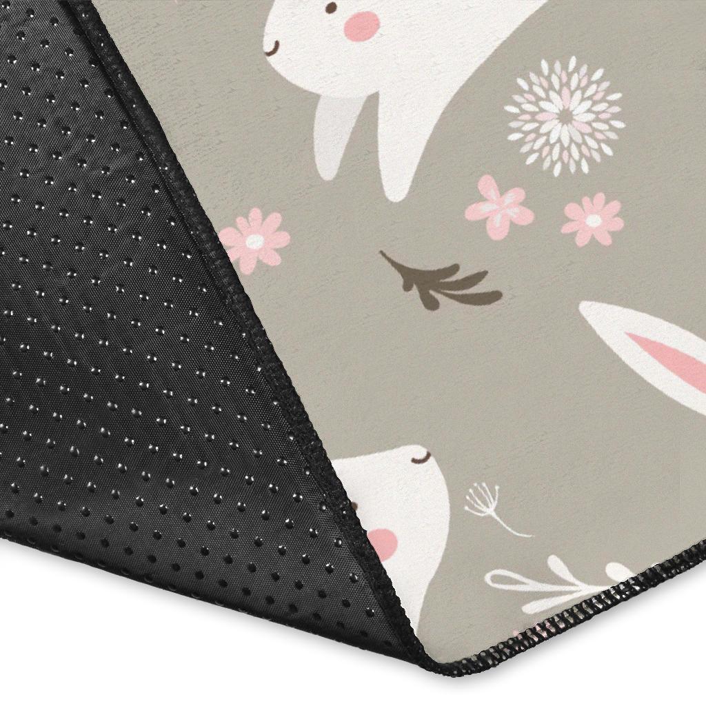 Rabbit Pattern Print Design RB03 Area Rugs
