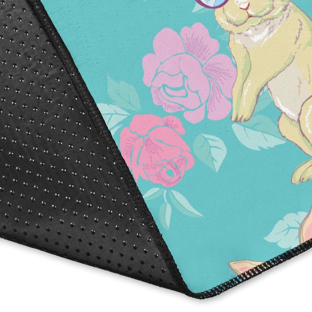 Rabbit Pattern Print Design RB05 Area Rugs