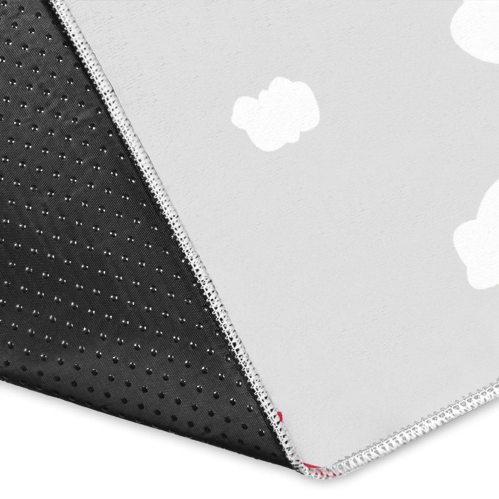 Airplane cloud grey background Area Rug