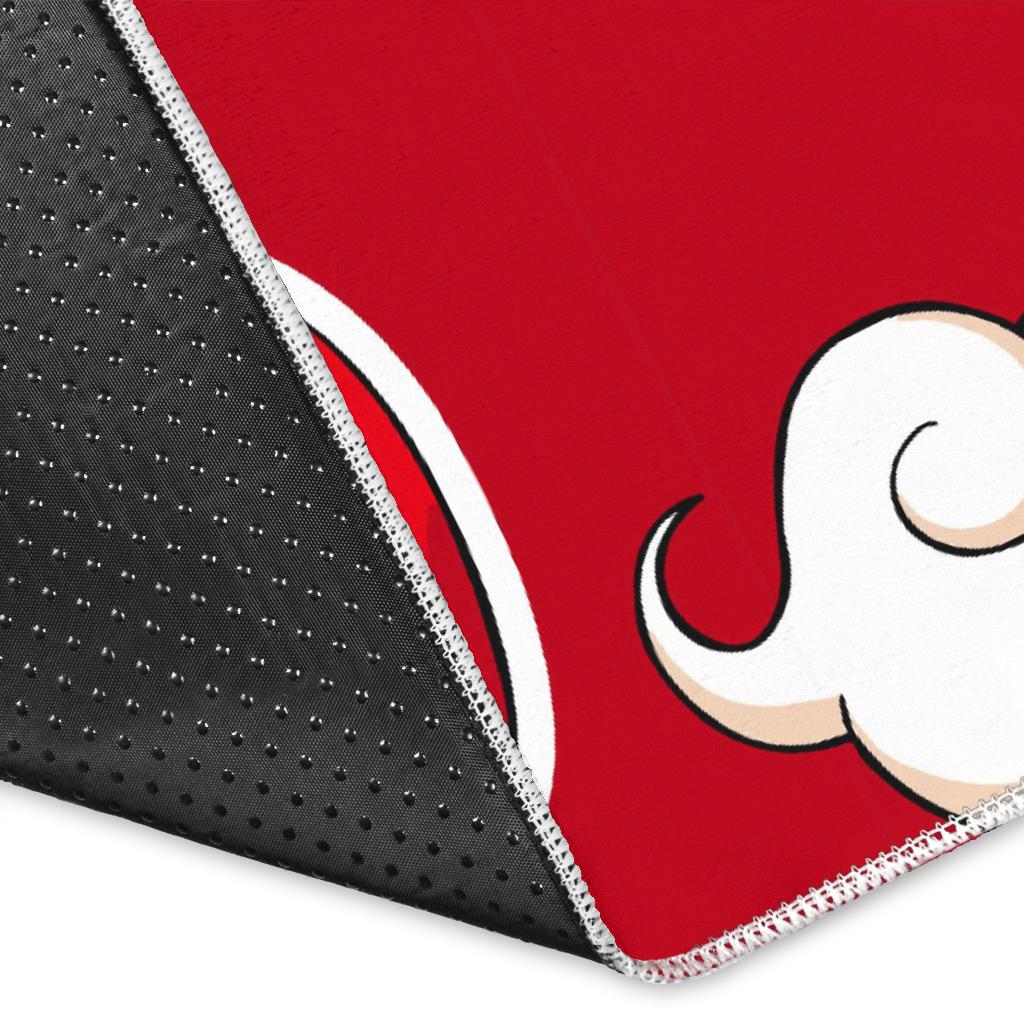 Red Daruma Cloud Pattern Area Rug
