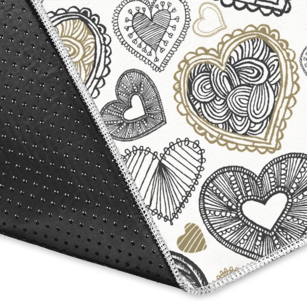 Heart Tribal Pattern Area Rug