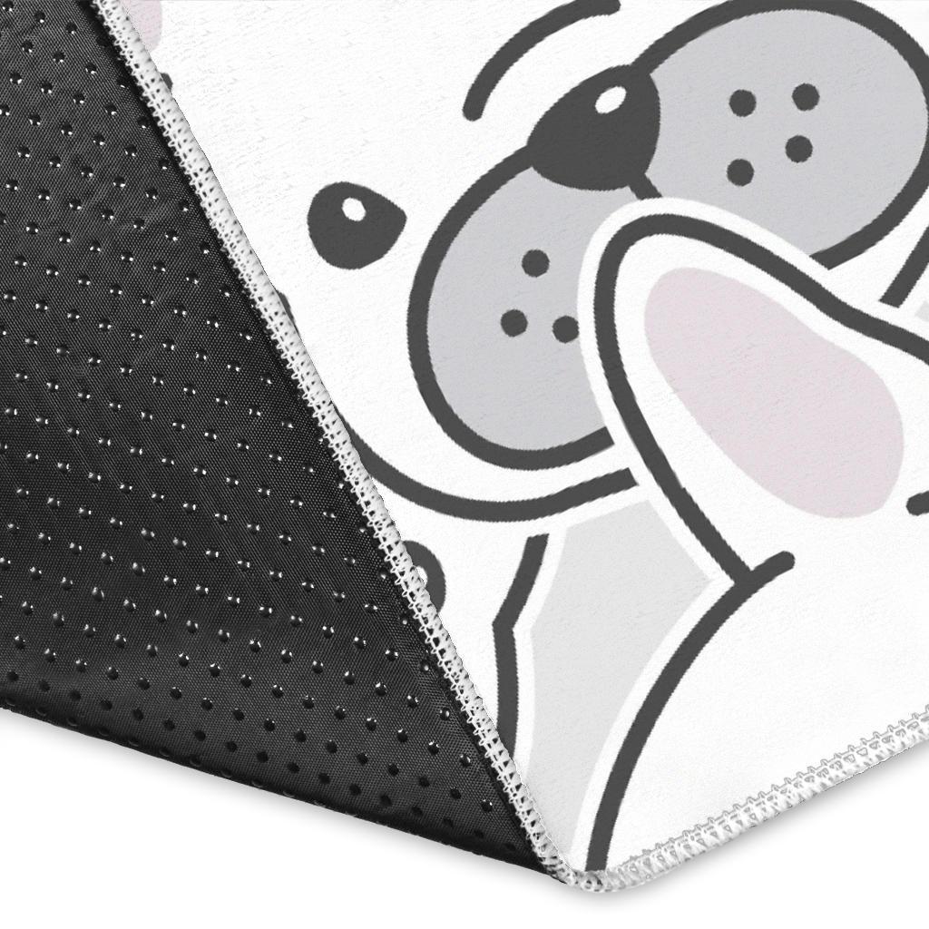 Cute french bulldog head pattern Area Rug
