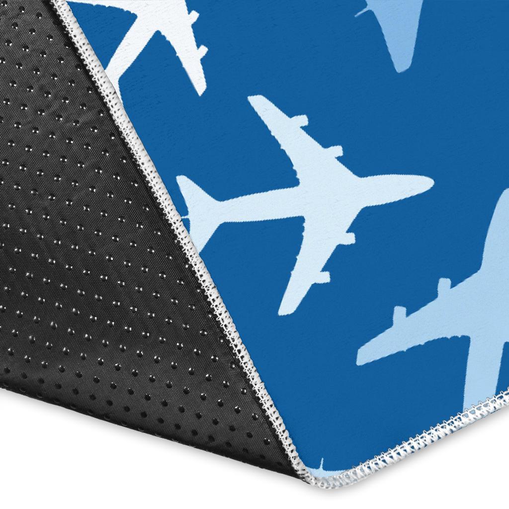 Airplane pattern in the sky Area Rug