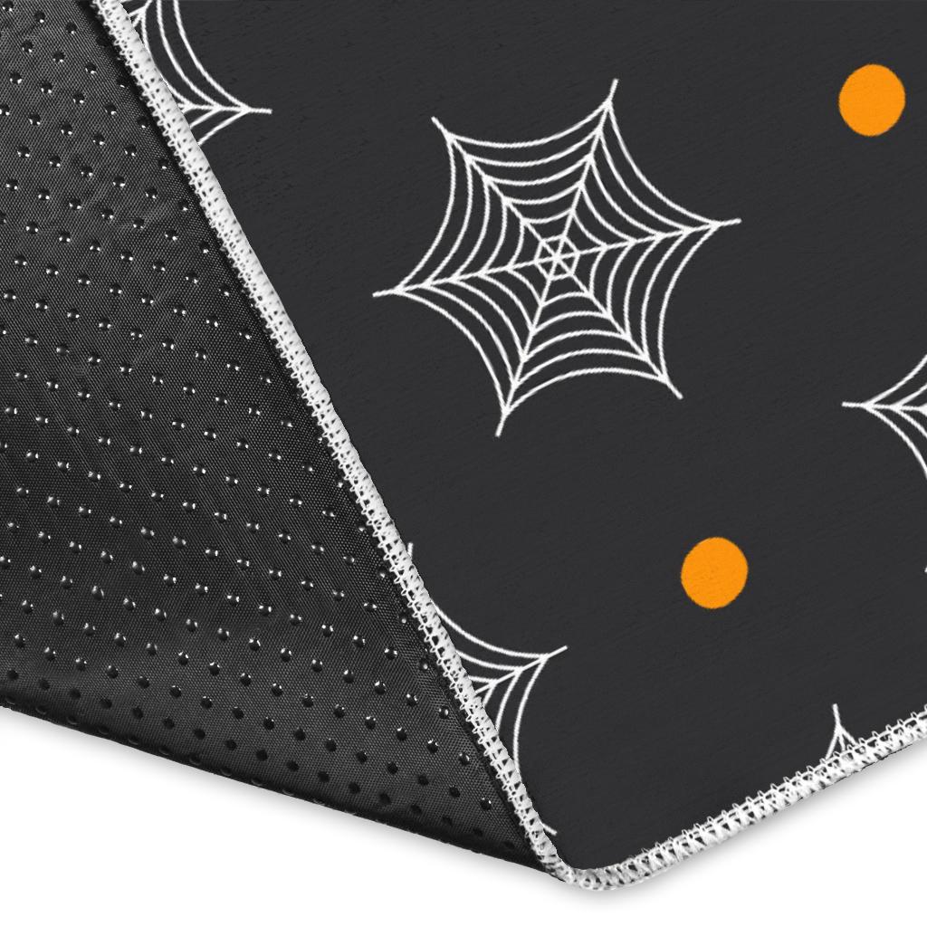 Cobweb Spider Web Pokka Dot Pattern Area Rug