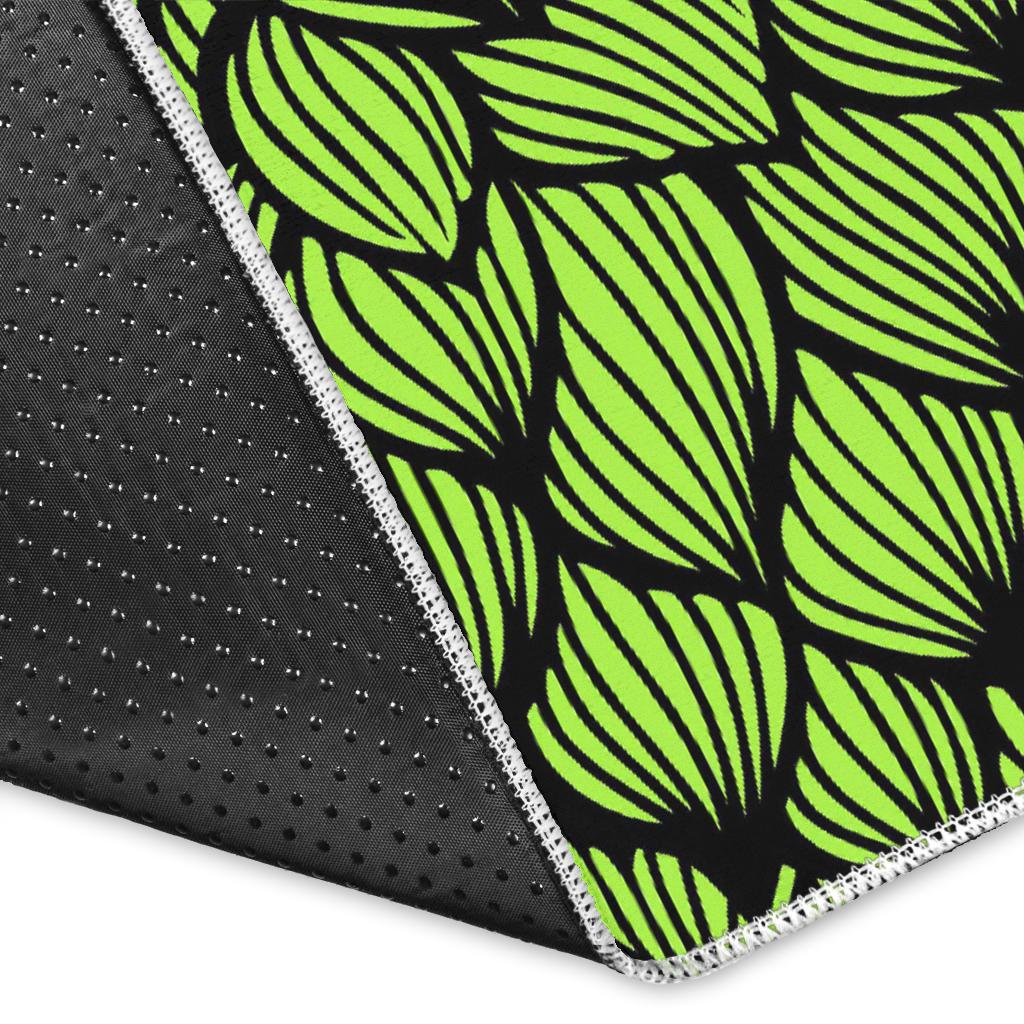 Green hop patternn Area Rug