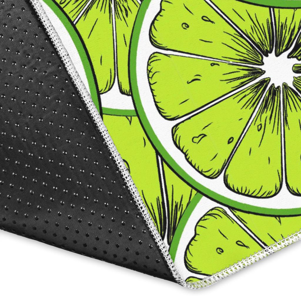 Slices of Lime design pattern Area Rug