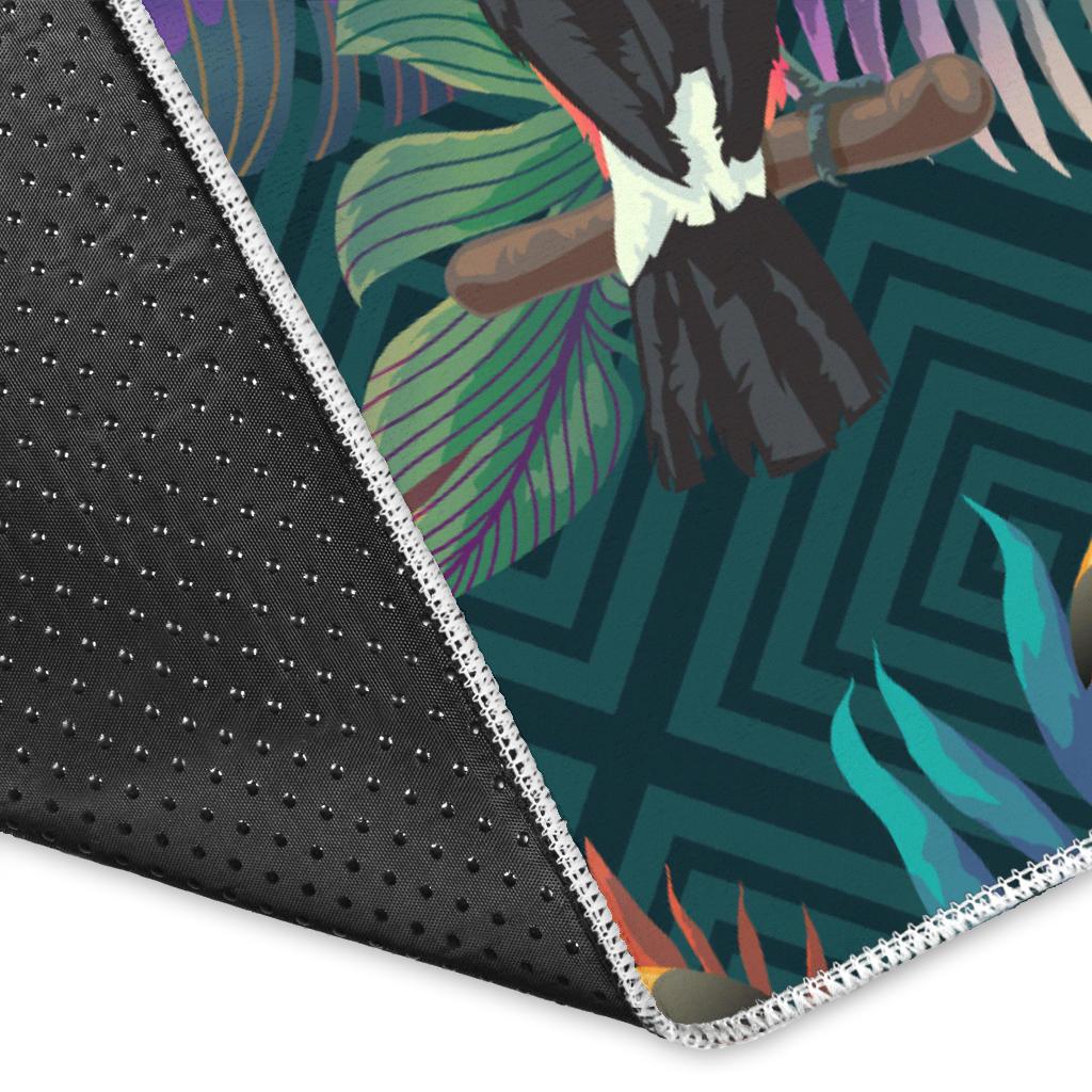 Toucan Pattern Area Rug