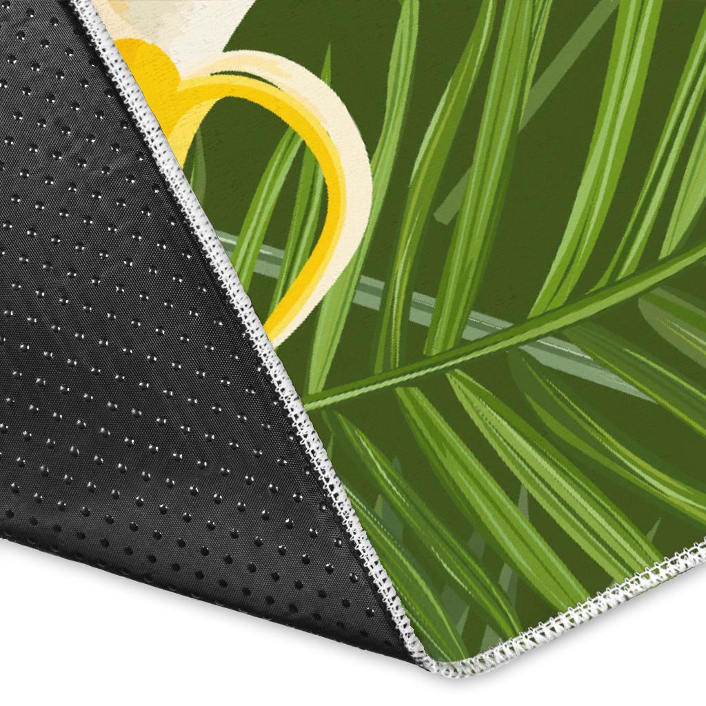 Banana Palm Leaves pattern Area Rug