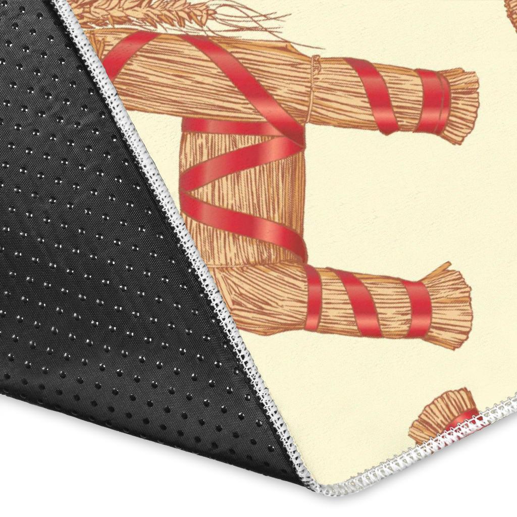 Yule Goat or Christmas goat Pattern Area Rug