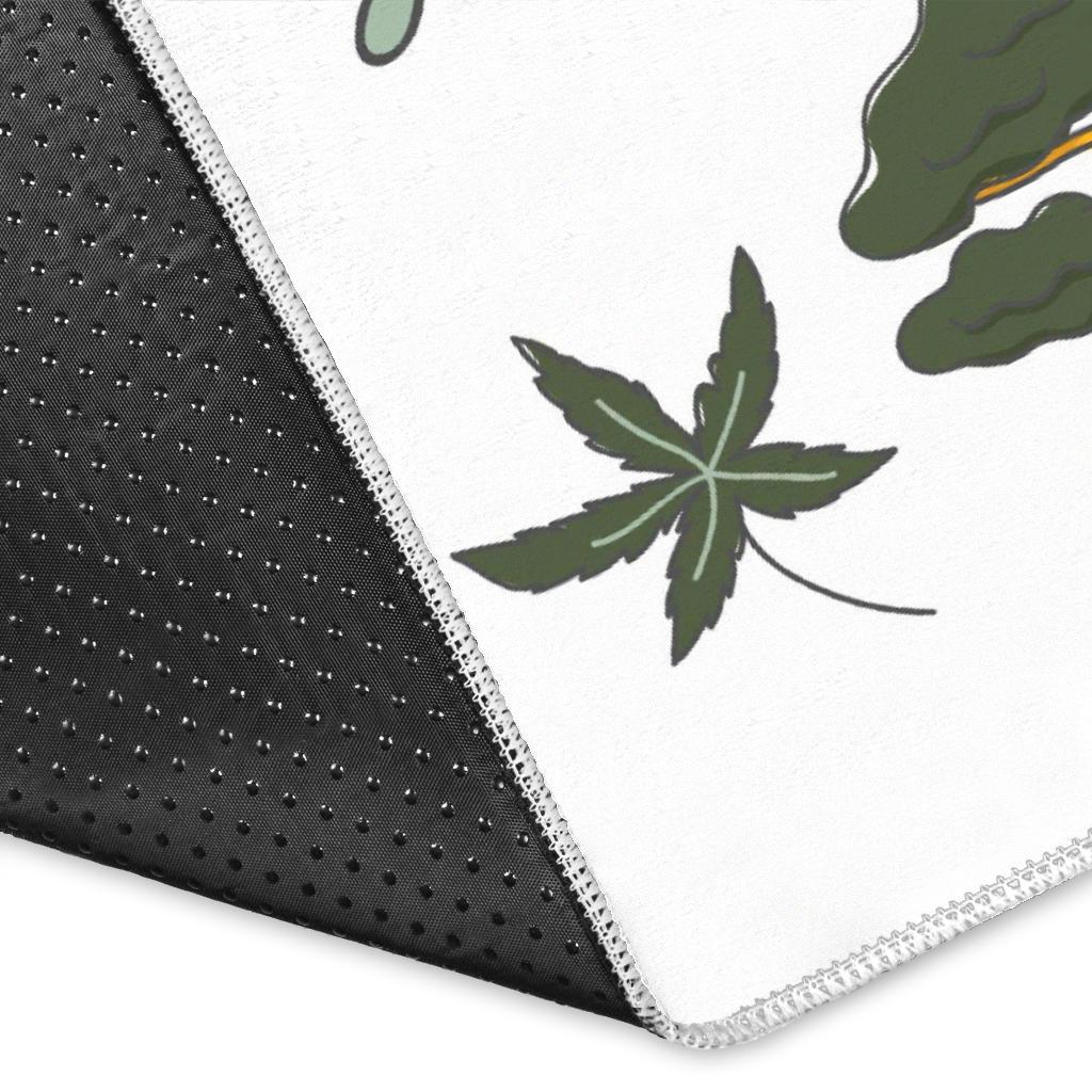 Bonsai Leaves Flower Pattern Area Rug