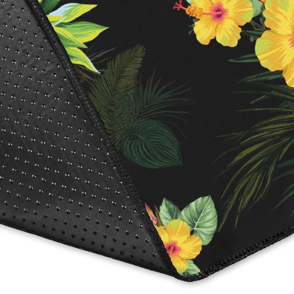 Pineapple Tropical Flower Print Pattern Area Rugs