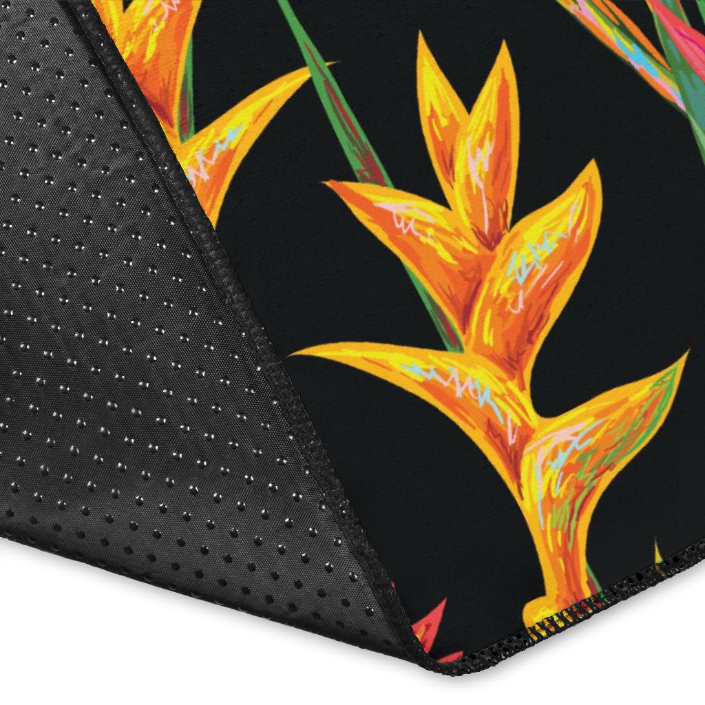Heliconia Pattern Print Design HL01 Area Rugs