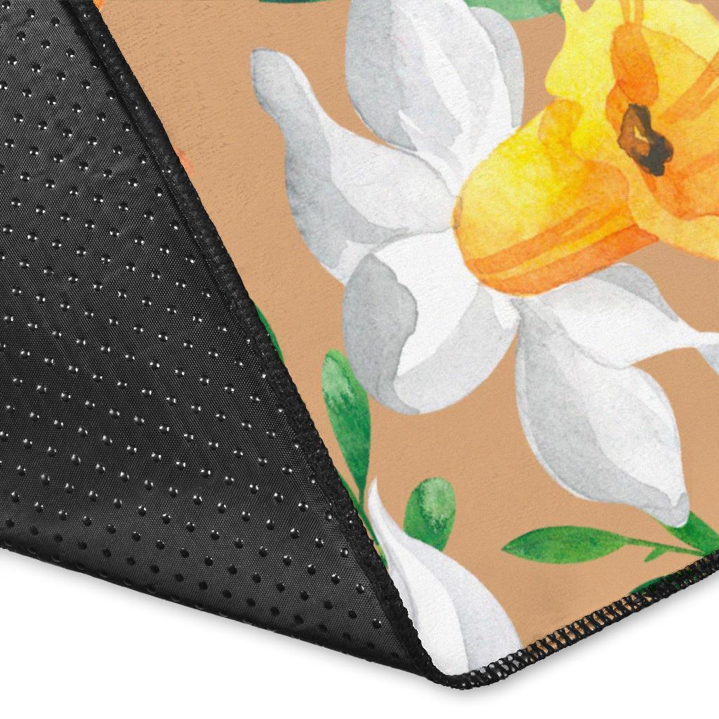 Daffodils Pattern Print Design DF04 Area Rugs