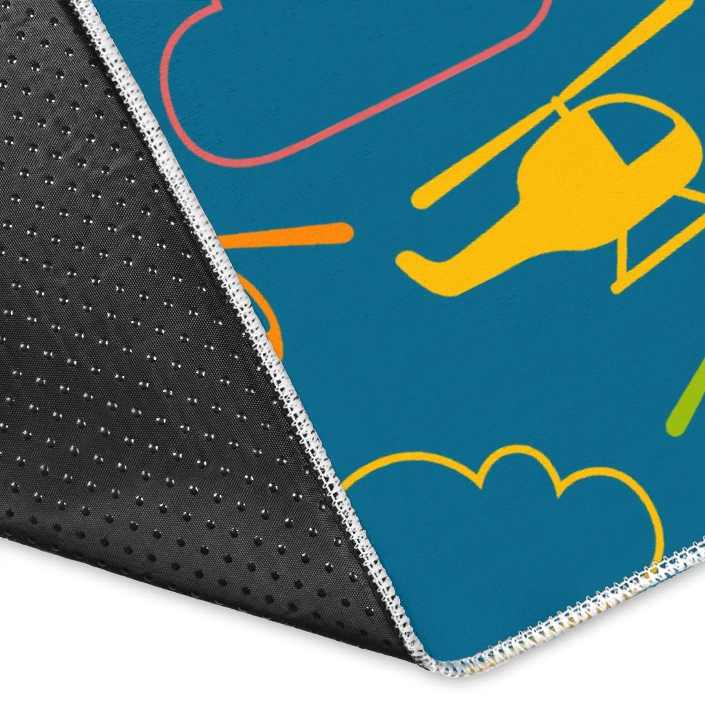 Color Helicopter Pattern Area Rug