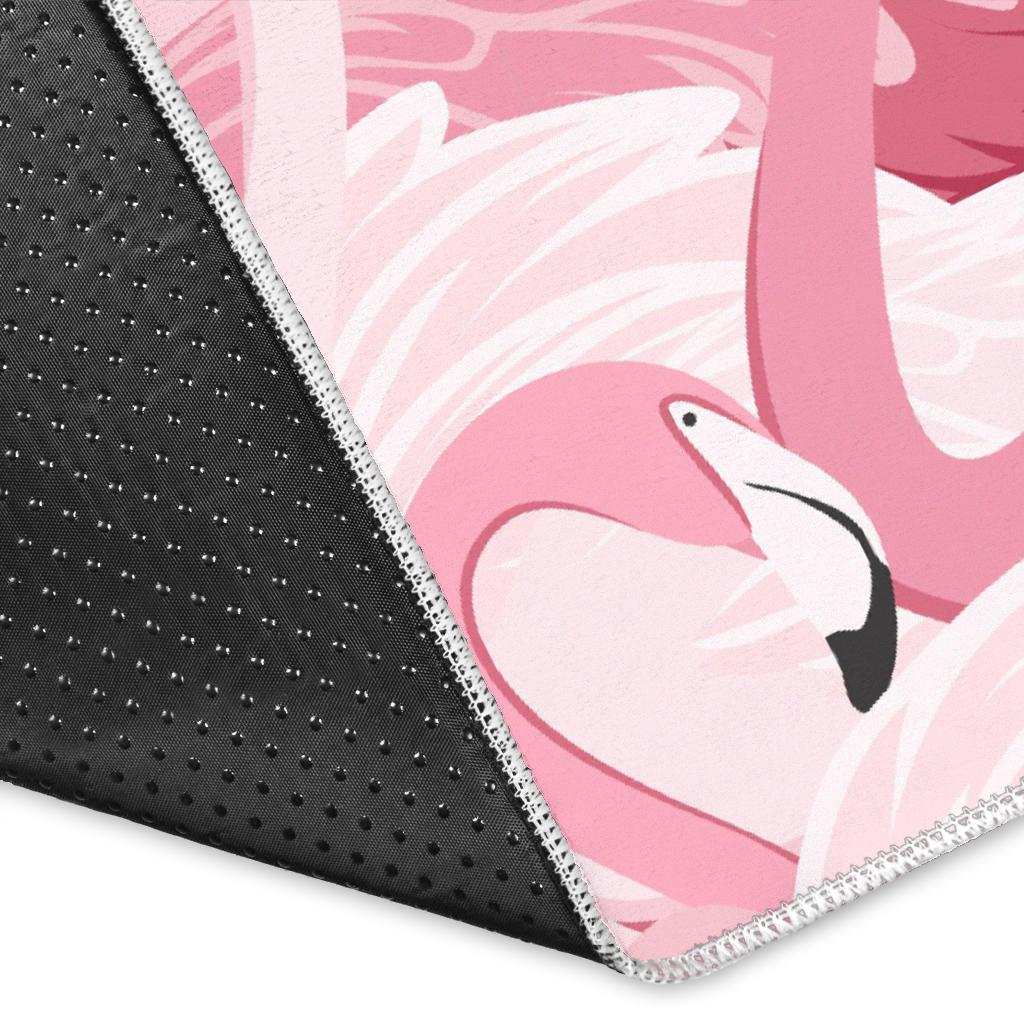 Pink flamingos pattern background Area Rug