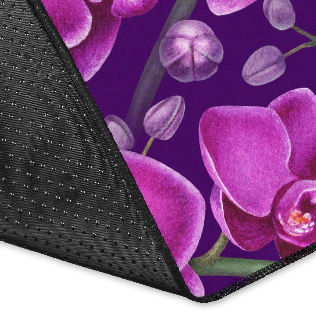 Orchid Purple Pattern Print Design OR02 Area Rugs