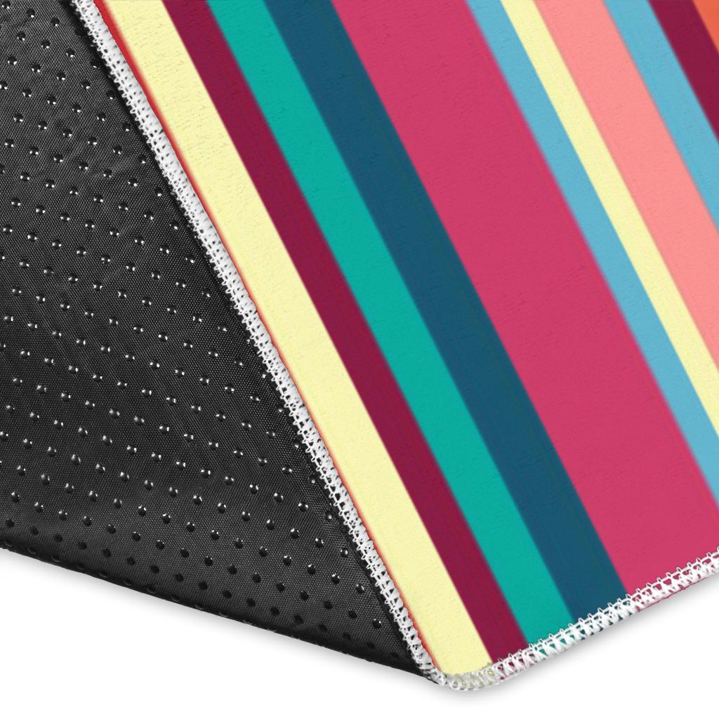 Rainbow Stripe Pattern Area Rug