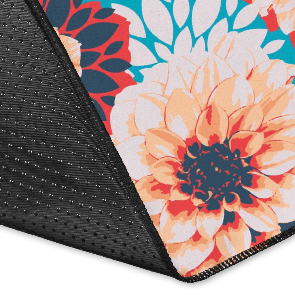 Dahlia Pattern Print Design DH05 Area Rugs