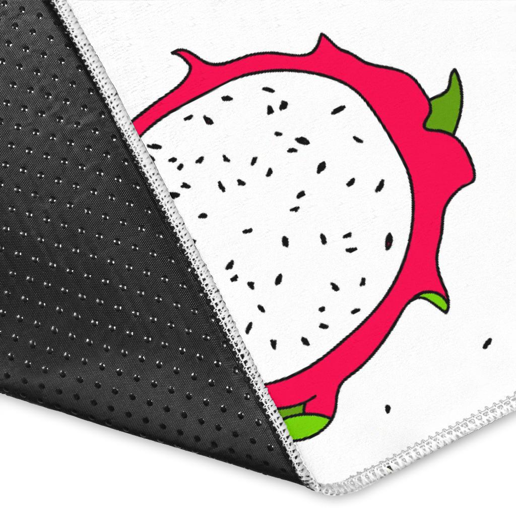 dragon fruits white background Area Rug
