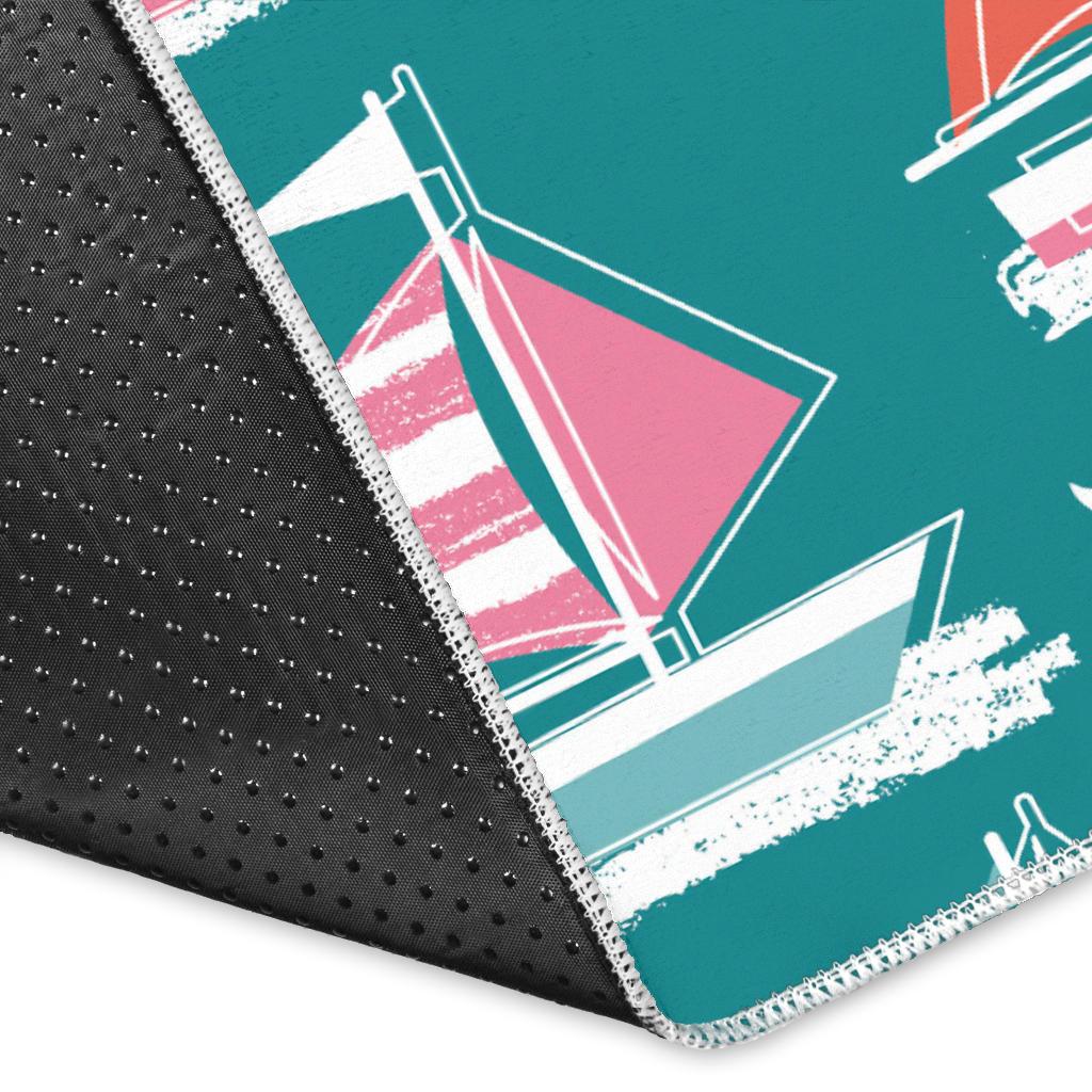 Cute sailboat pattern Area Rug