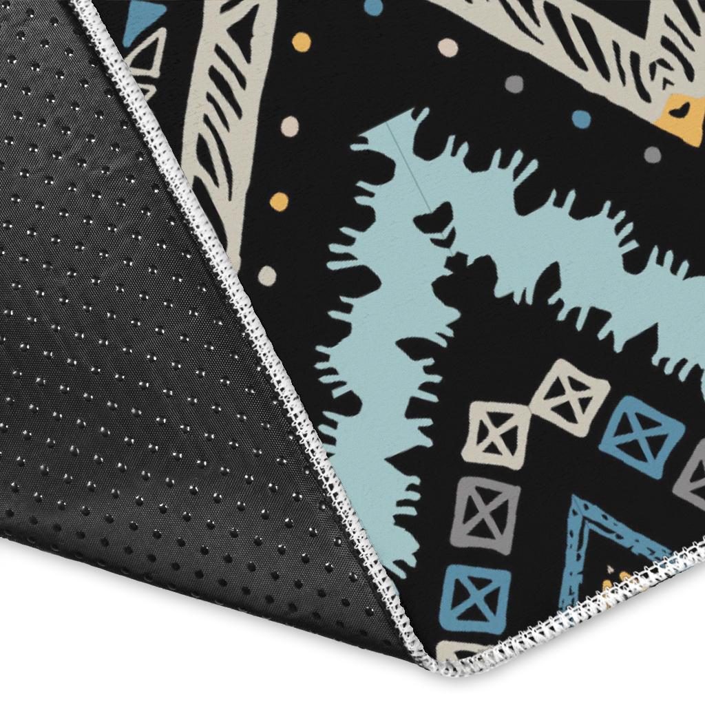Zigzag Chevron African Afro Dashiki Adinkra Kente Area Rug