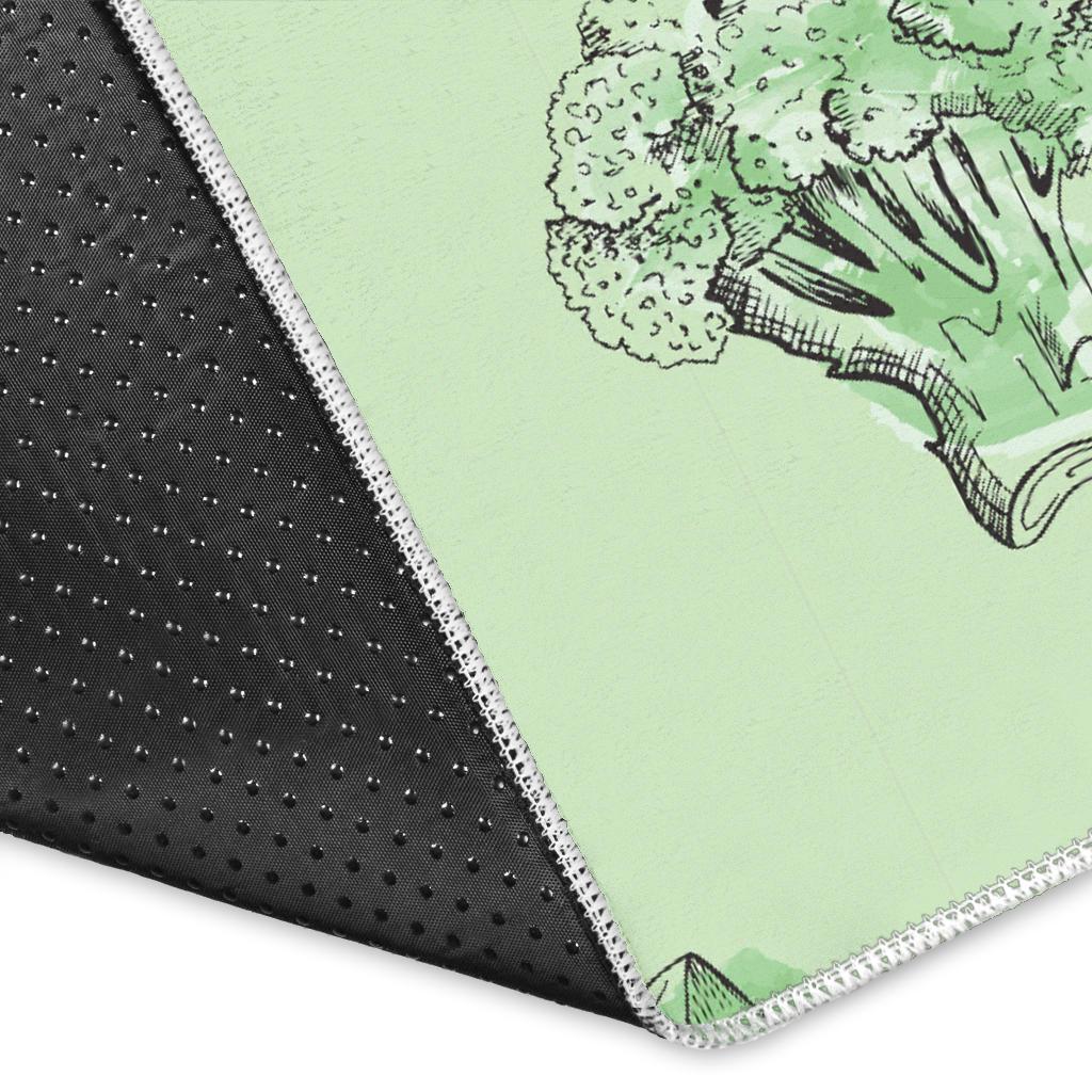 broccoli sketch pattern Area Rug