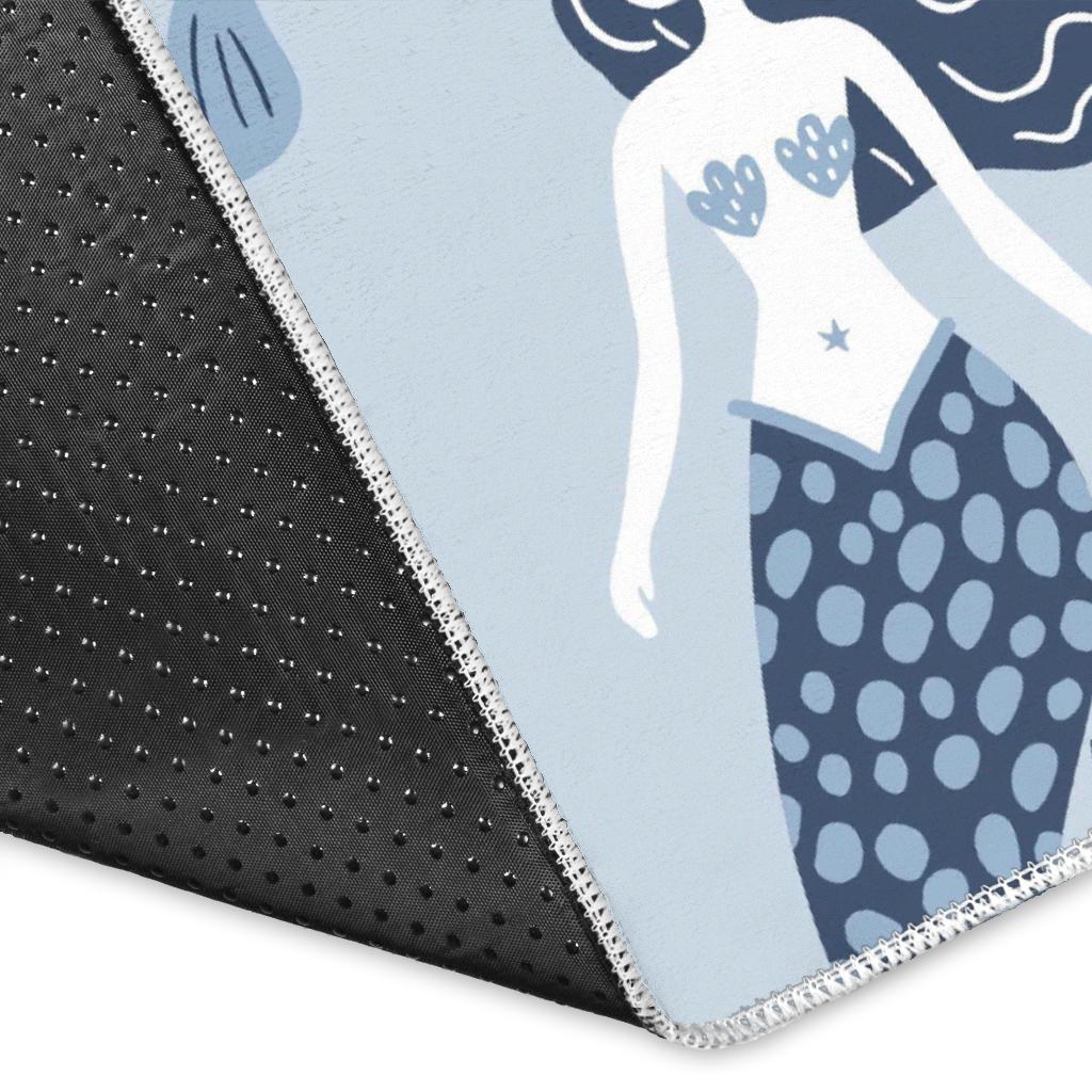 Mermaid Dolphin Pattern Area Rug