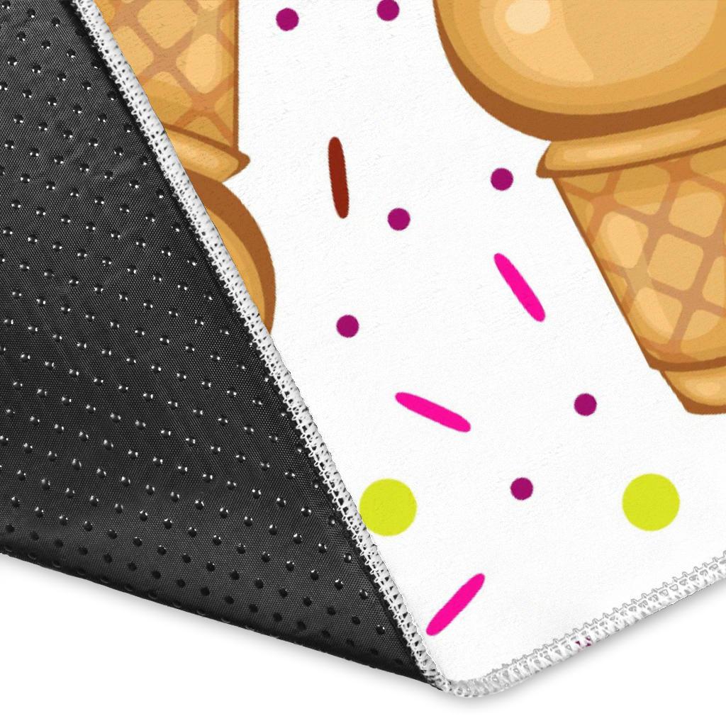 Color Ice Cream Cone Pattern Area Rug