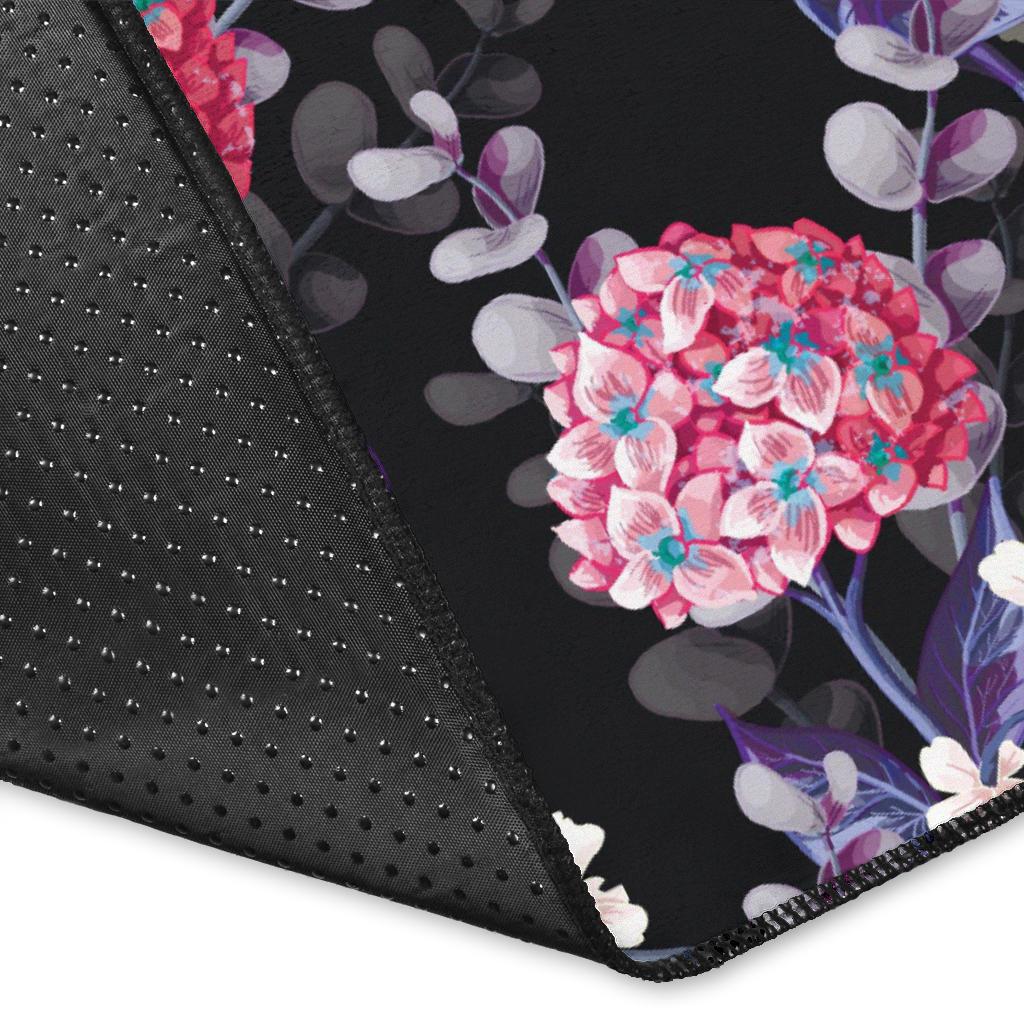 Hydrangea Pattern Print Design HD04 Area Rugs