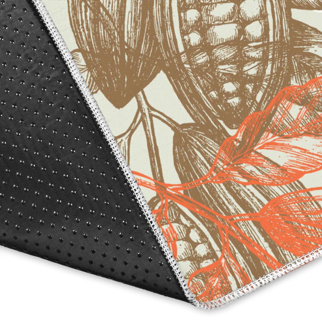 Cocoa beans Cocoa tree pattern Area Rug