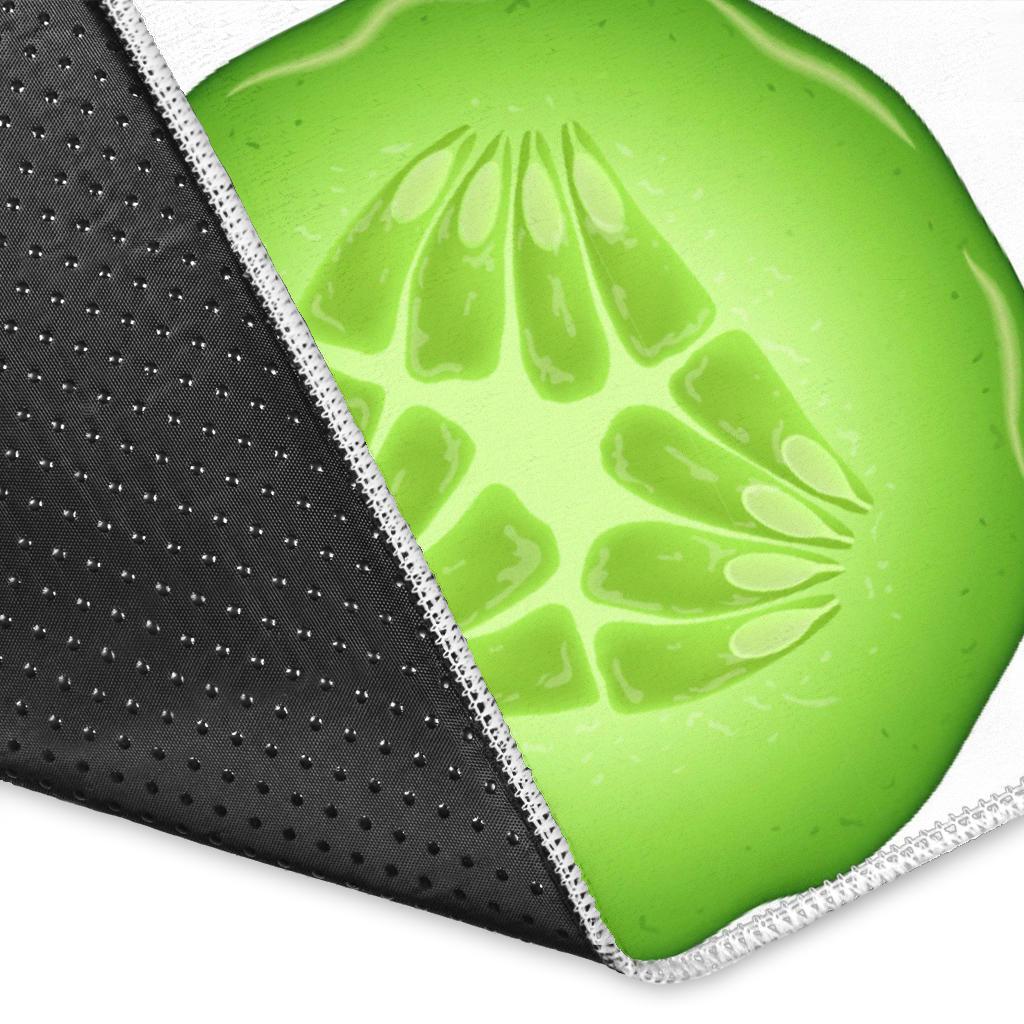 Sliced Cucumber Pattern Area Rug