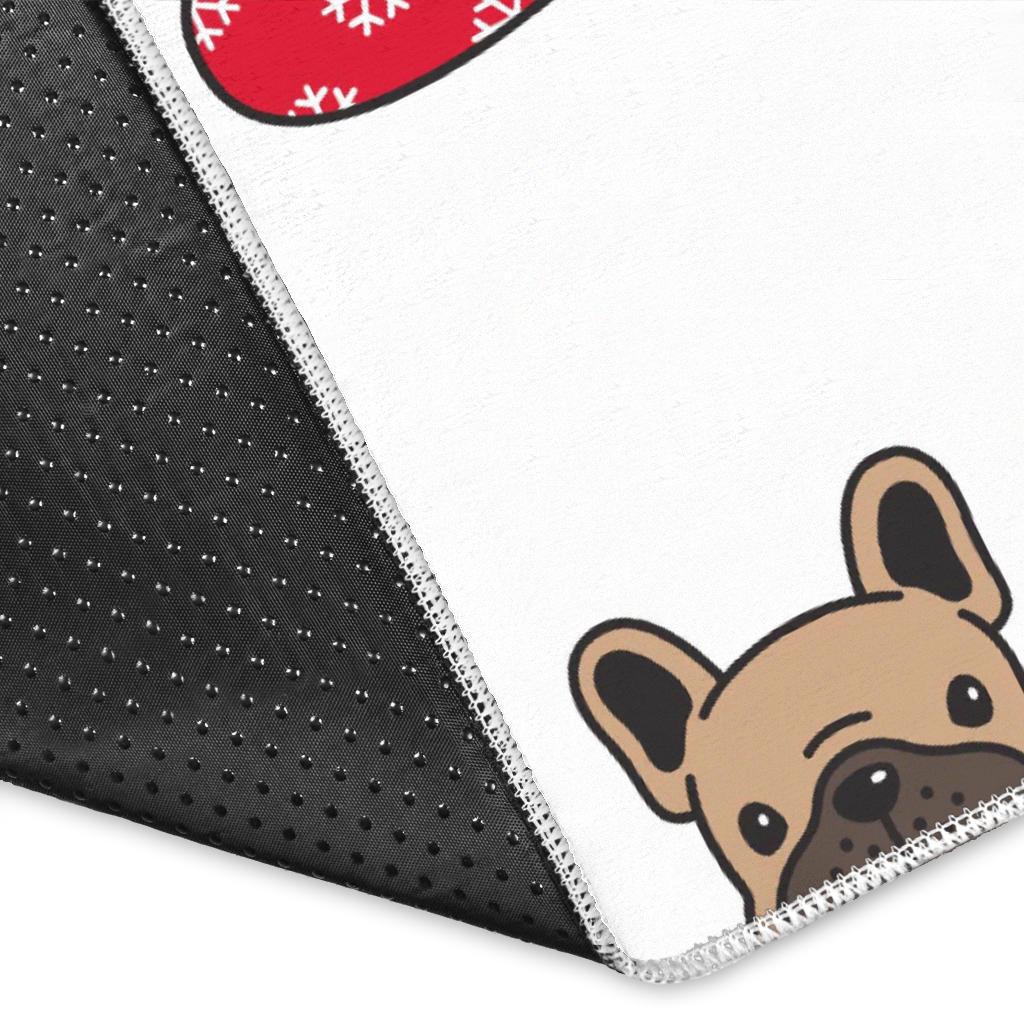 French Bulldog in Sock Pattern Area Rug